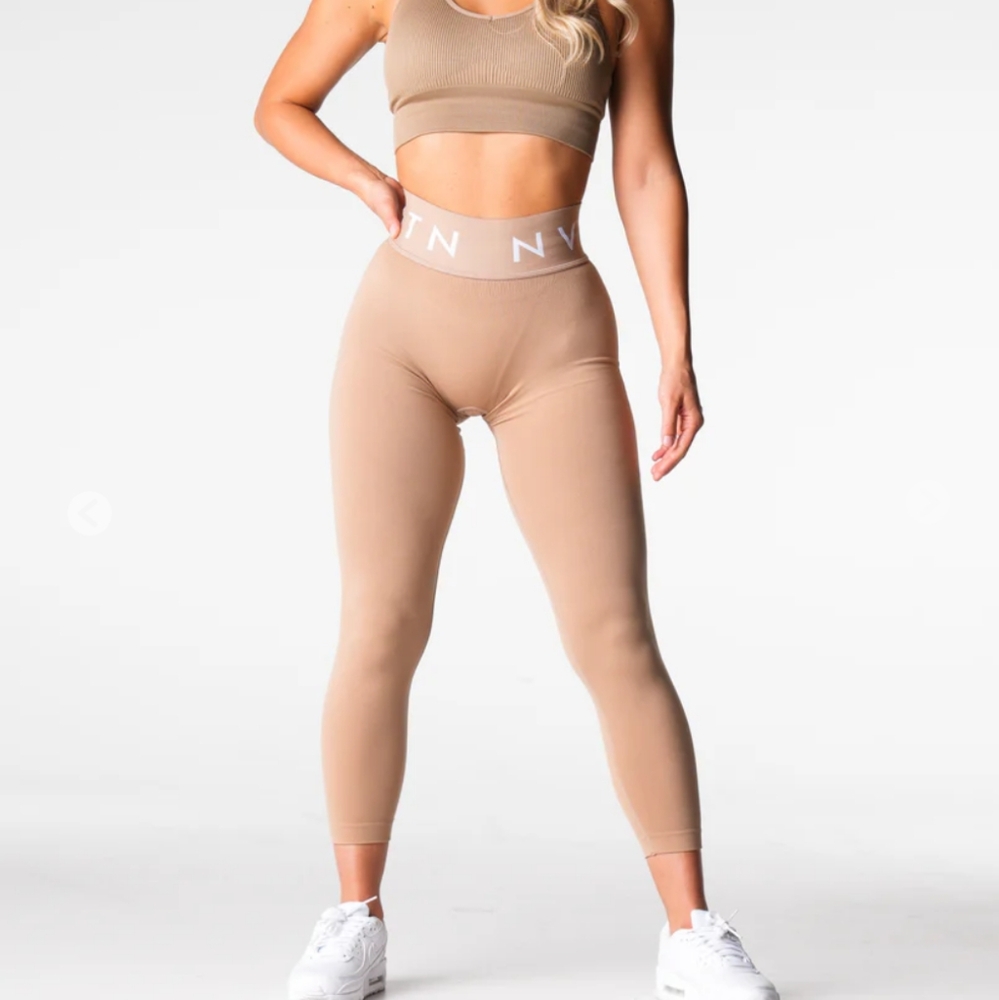 NVGTN Beige Sport Seamless Leggings